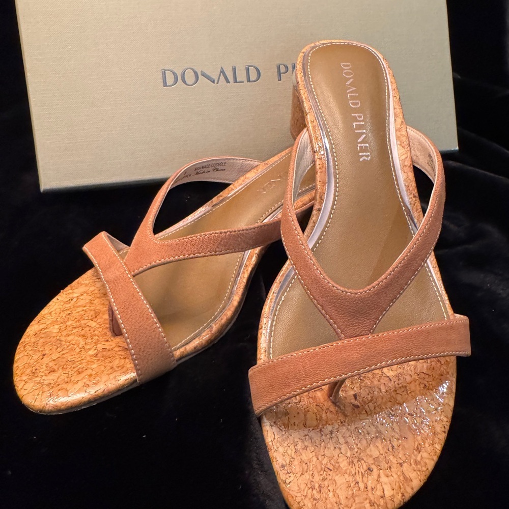 Donald J. Pliner Women's MIDA Toast Color Cork Sandals
